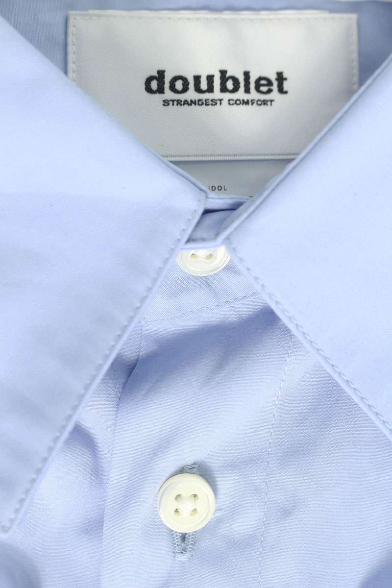 doublet 25SS DRESS SHIRT PONCHO Light Blue Cotton Size M