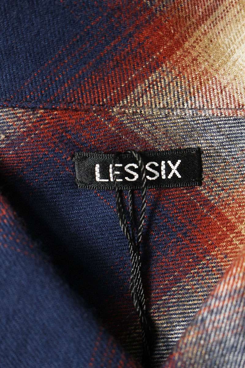 LES SIX 25AW BIAS MEGA FLANNEL Oversized Check Long Sleeve M Size M