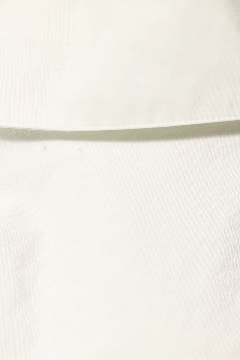 MARTIN ROSE Plain Long Sleeve Shirt White Cotton Size S