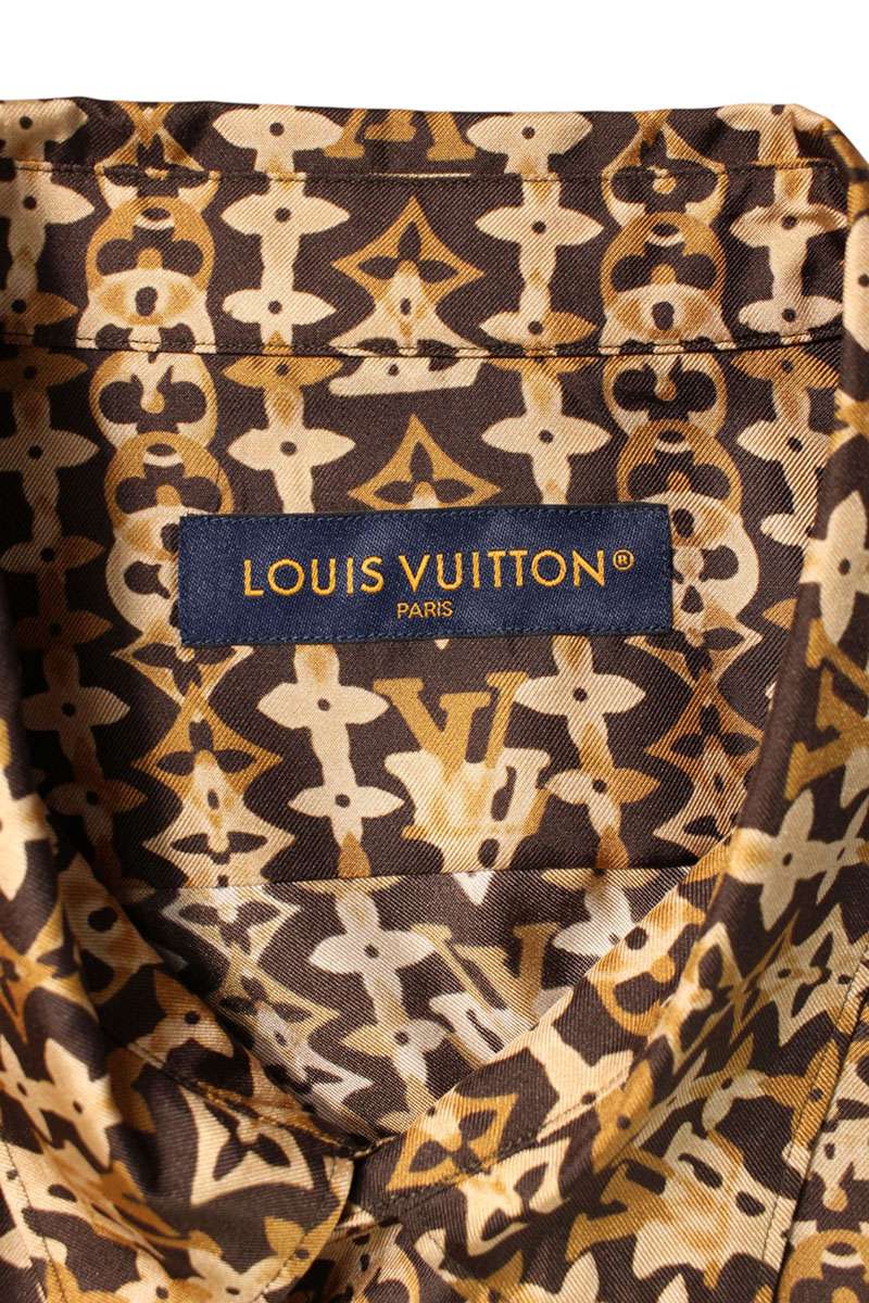LOUISVUITTON 26SS Monogram Overlap All-Over Silk Long Sleeve Size 6L