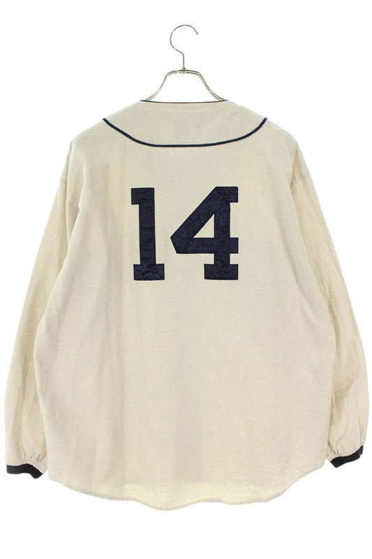 DESCENDANT Front Logo Baseball Long Sleeve Shirt Multi Cotton Size L