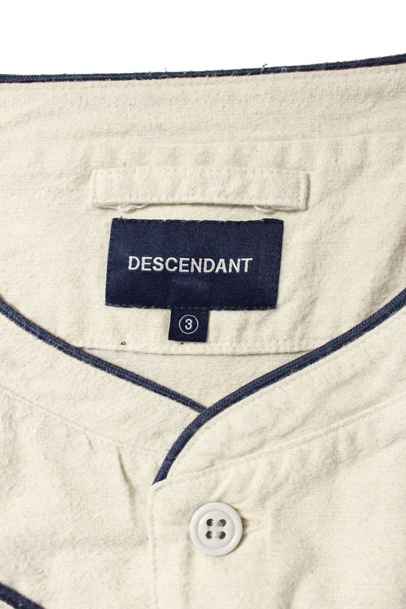 DESCENDANT Front Logo Baseball Long Sleeve Shirt Multi Cotton Size L
