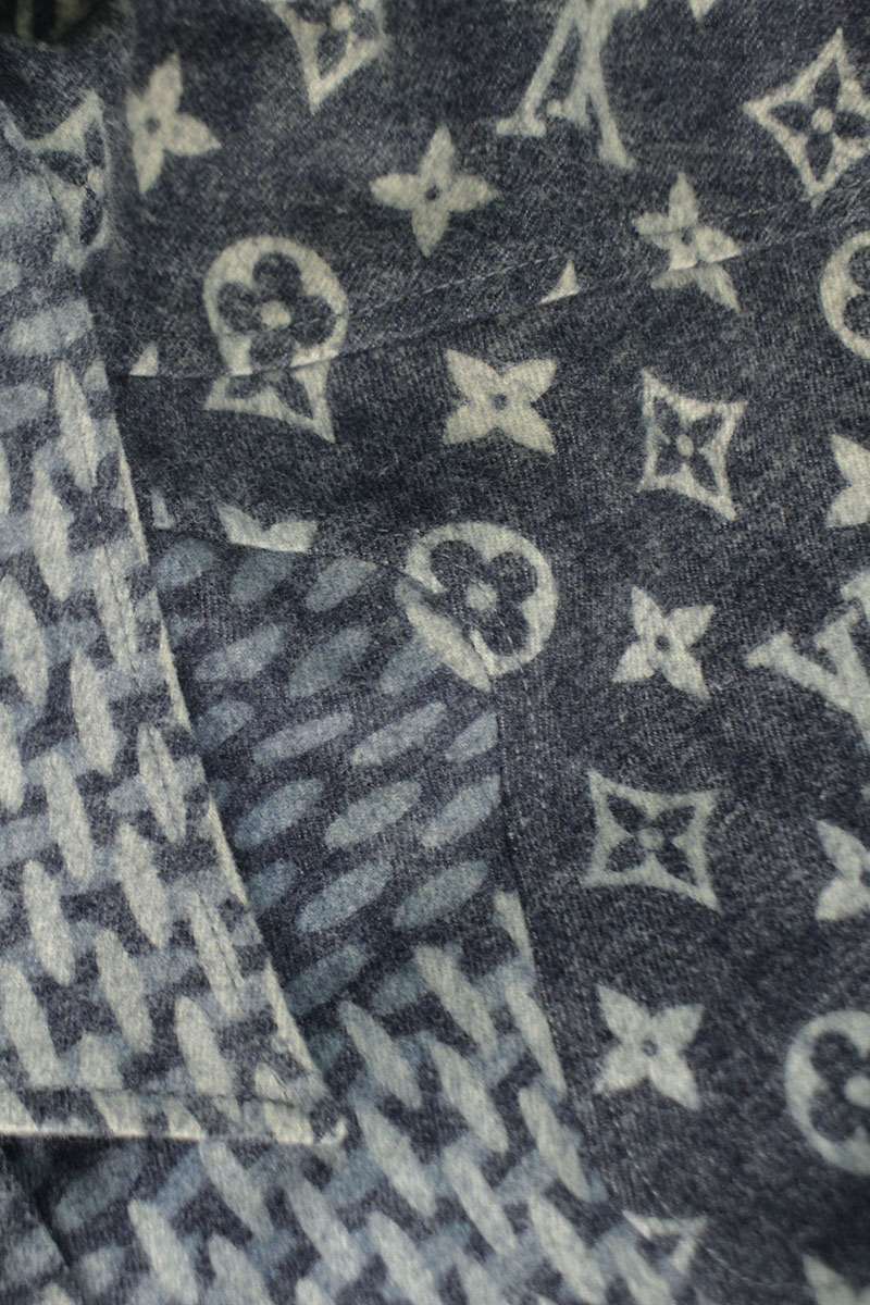LOUISVUITTON 20AW Monogram Wave Giant Damier Flannel Size L
