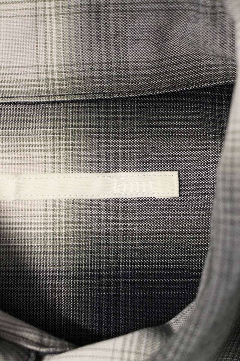 Tamme Polyester Wool Blend Necktie Check Long Sleeve Shirt Size S