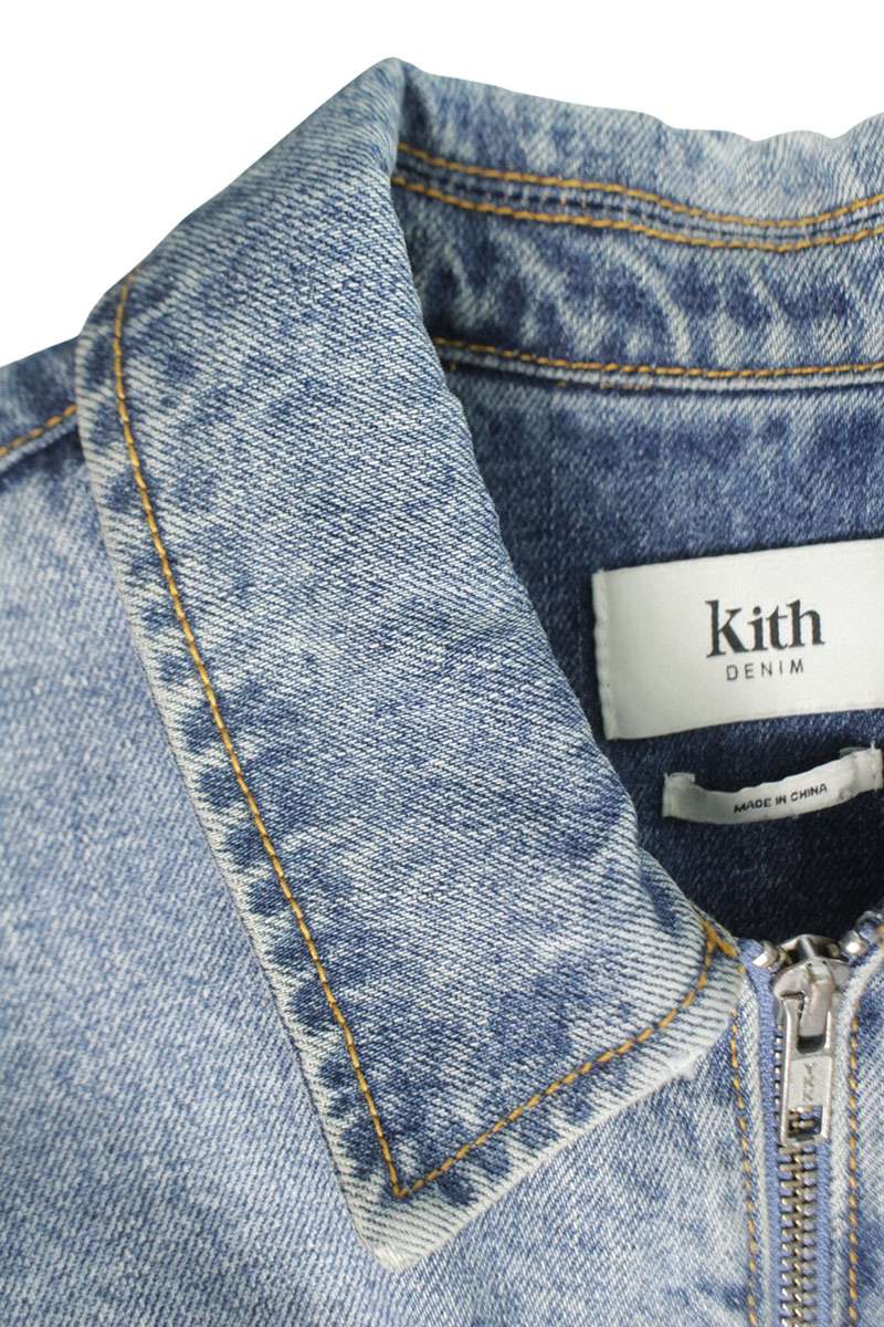 KITH 22SS Caldwell Zip Denim Cotton Long Sleeve Shirt Size S