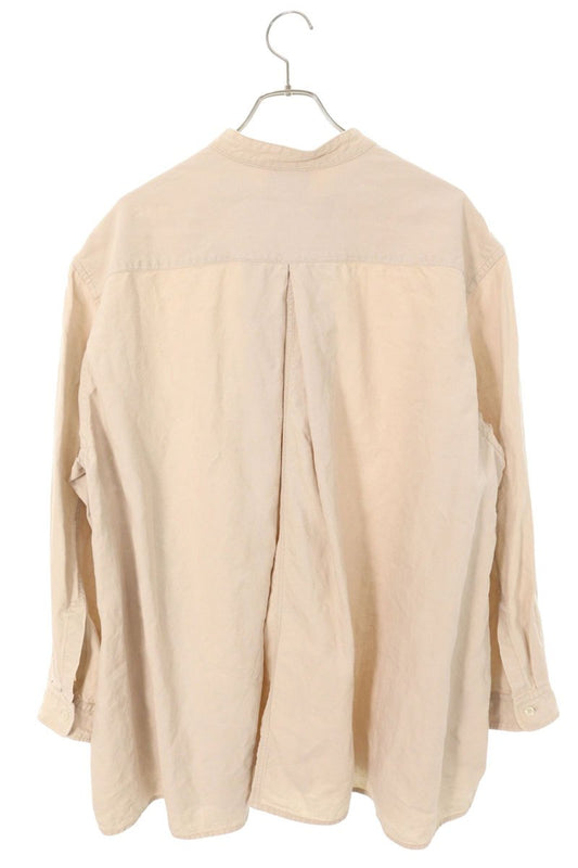 HED MAYNER Linen Long Sleeve Shirt Beige Size S