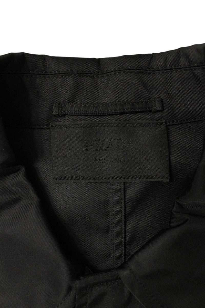 PRADA Re-Nylon Multi-Pocket Logo Long Sleeve Shirt Black Size M