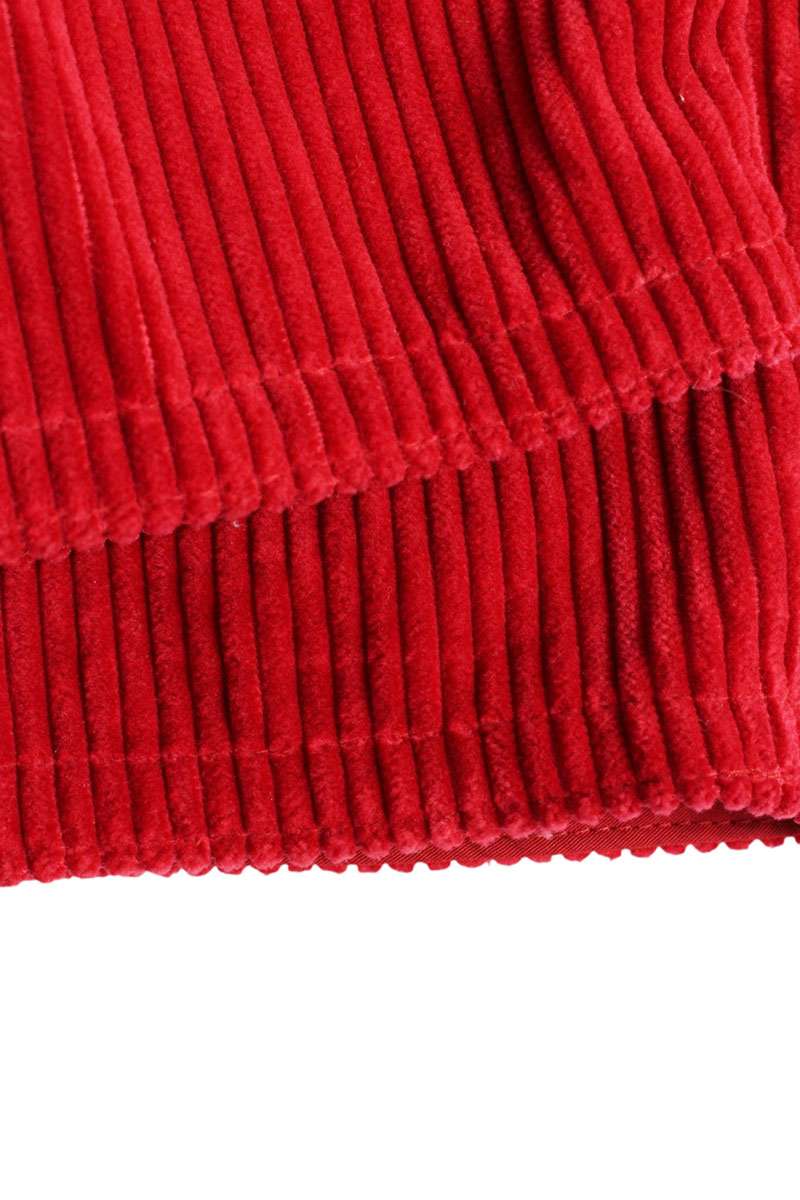 GUCCI Corduroy Long Sleeve Shirt Red Size L