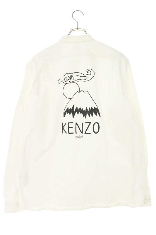 Kenzo Cotton Long Sleeve Shirt White Size XS