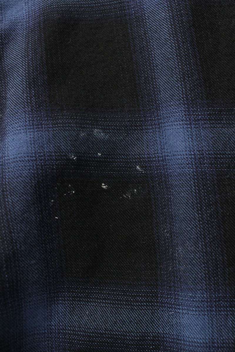 Saint Laurent Paris Long Sleeve Shirt Blue x Black Size 37