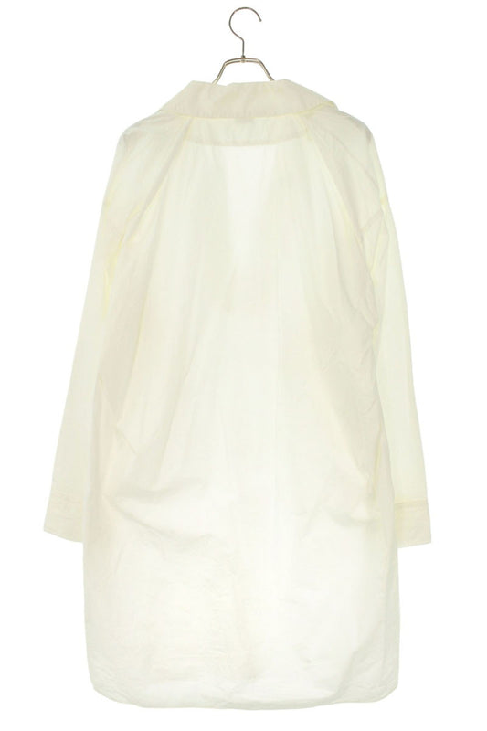 LES SIX Longline Cotton Long Sleeve Shirt White Size XS