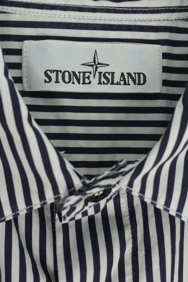 STONEISLAND Striped Cotton Long Sleeve Shirt Multi Size S
