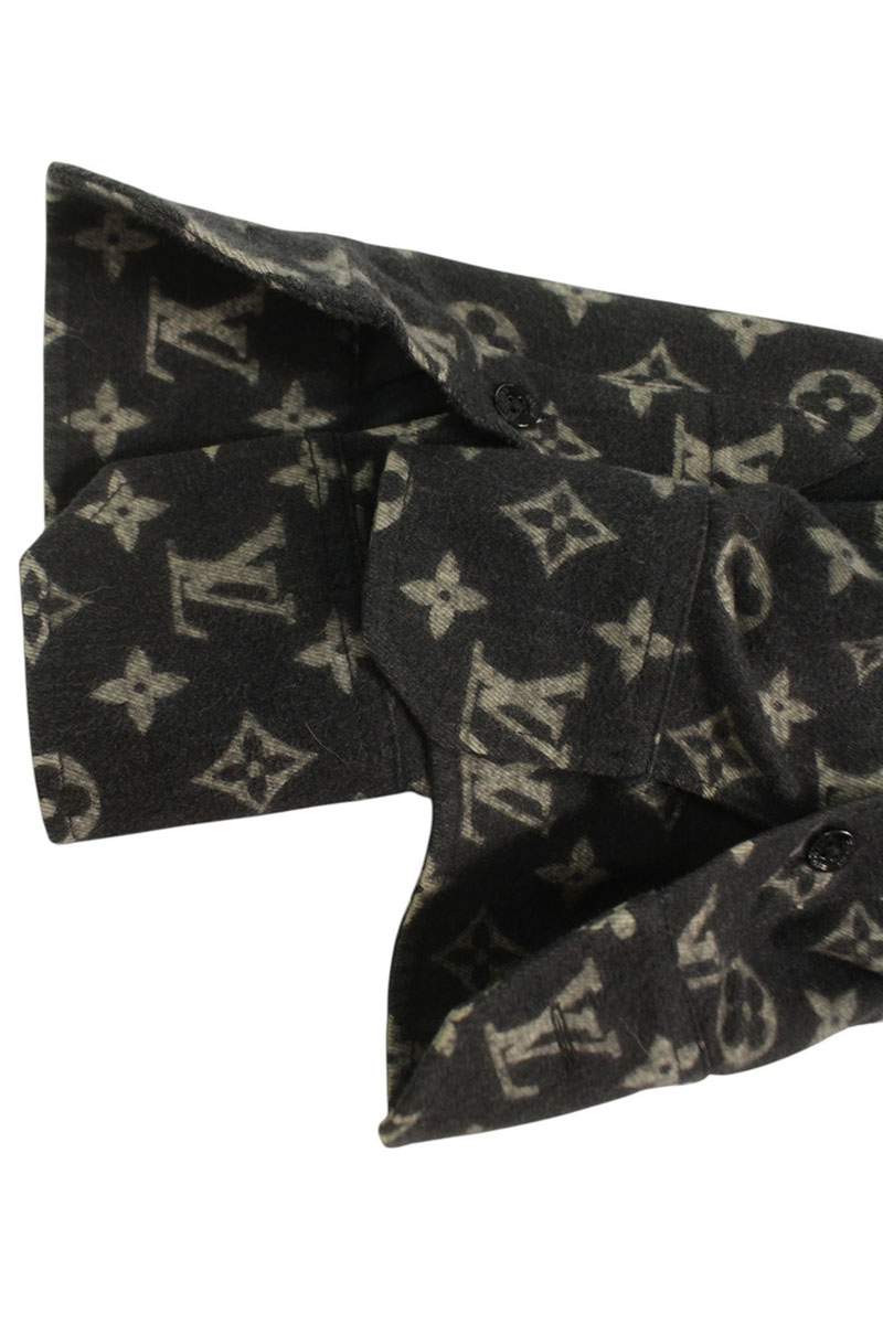 LOUISVUITTON 20AW Monogram Wave Damier Flannel Shirt Size XL