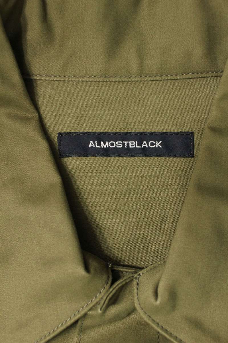 ALMOSTBLACK Design Long Sleeve Shirt Green Size L