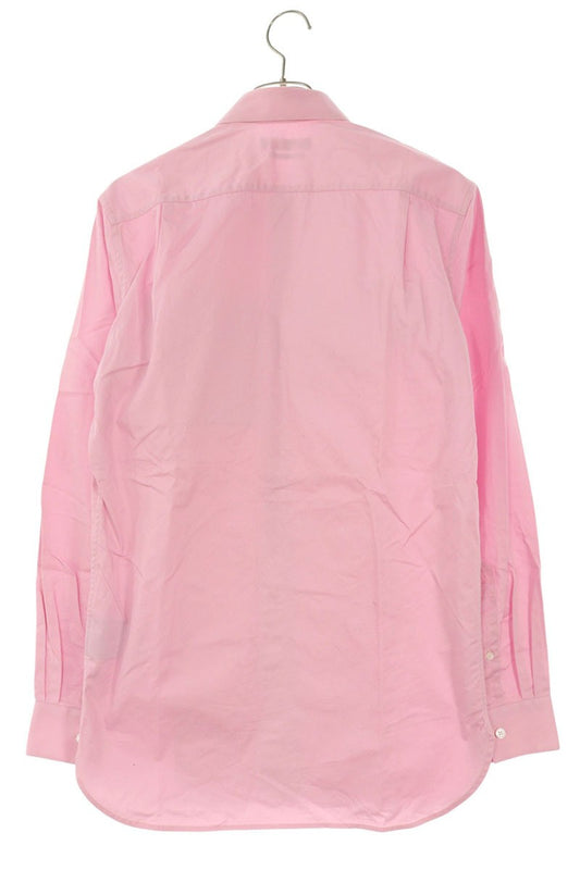 NYC CALVIN KLEIN Metal Button Cotton Long Sleeve Shirt Pink Size 38