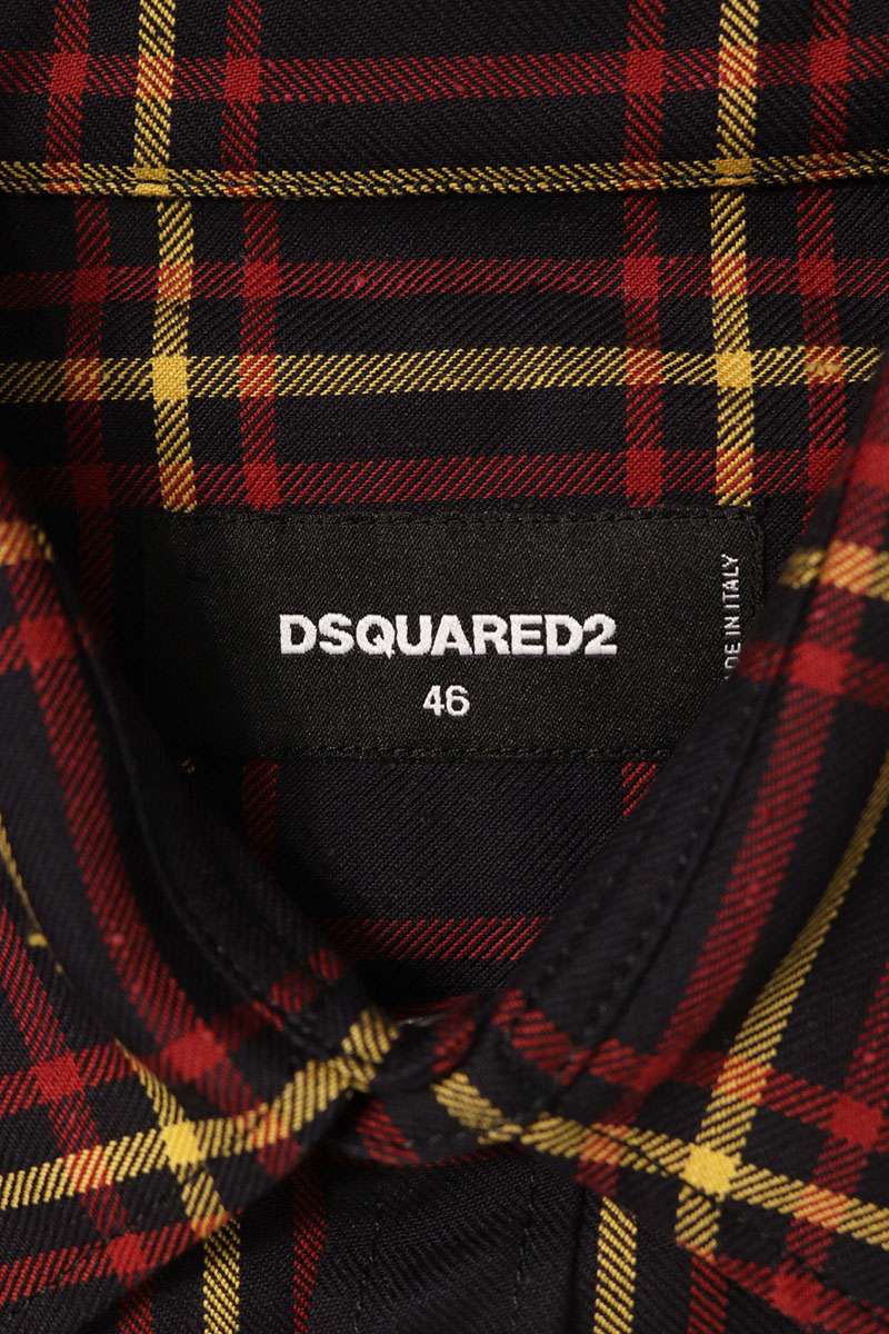 DSQUARED 20AW Check Cotton Long Sleeve Shirt Multi Size S
