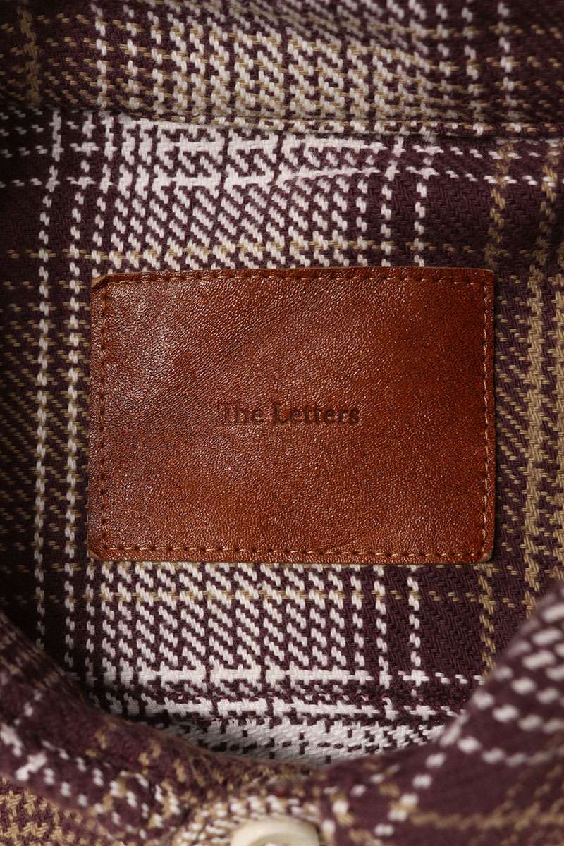 The Letters Cut-Off Check Cotton Long Sleeve Shirt Multi Size L