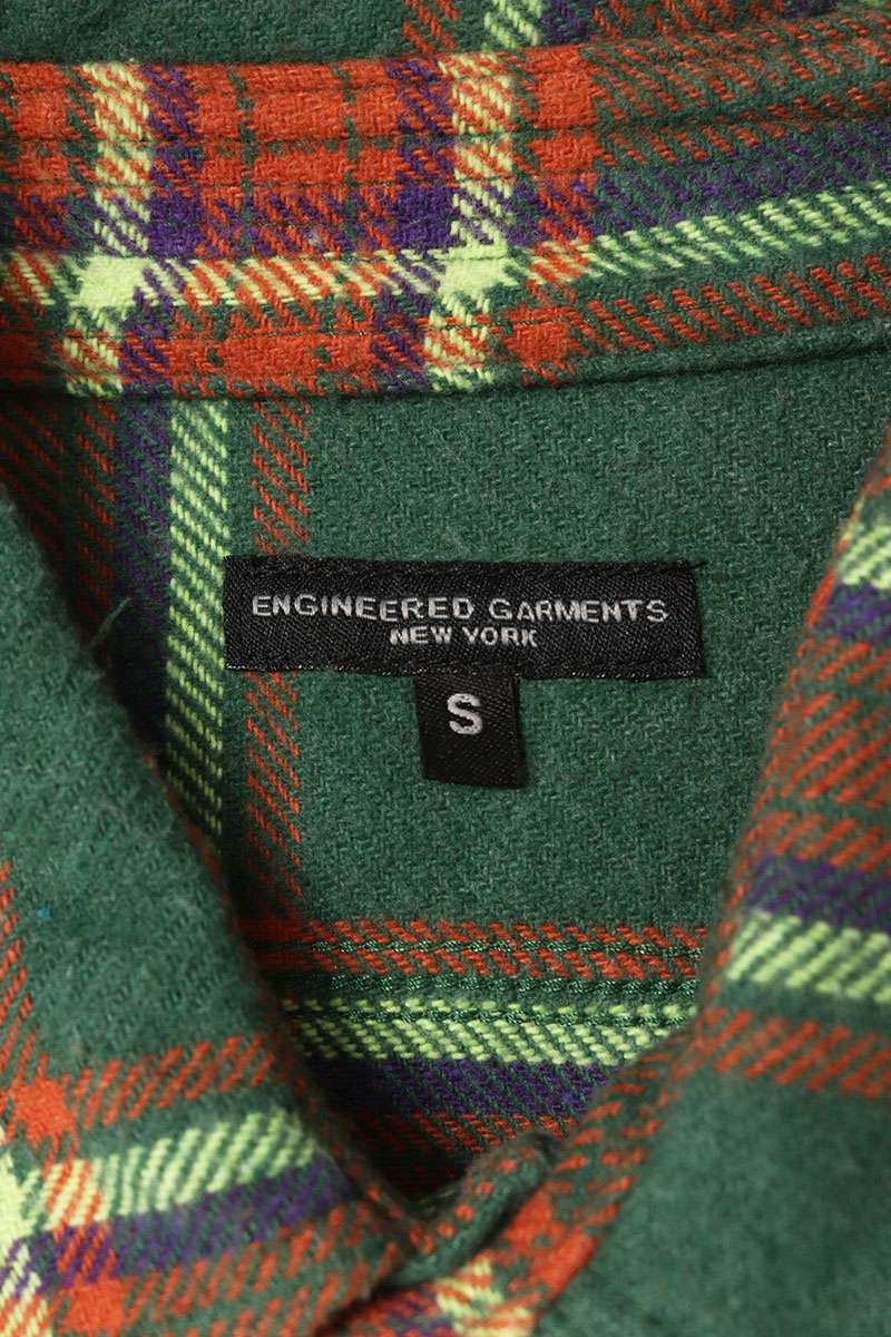 Engineered Garments Long Sleeve Shirt Green Size S