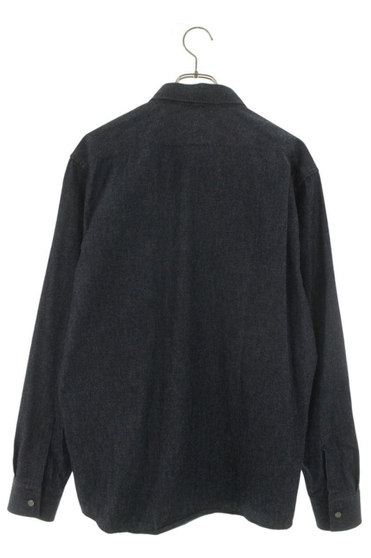 HERMES Denim Long Sleeve Shirt Indigo Size XXS