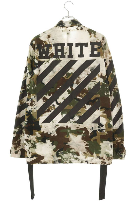 OFF-WHITE Camo Back Logo Long Sleeve Shirt Khaki White Size XS