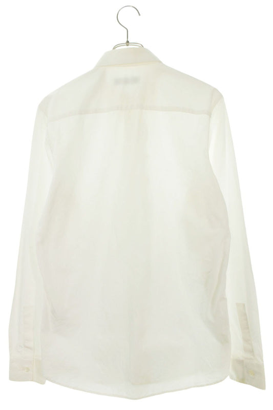 GIVENCHY Cotton Vertical Logo Long Sleeve Shirt White Size XXL