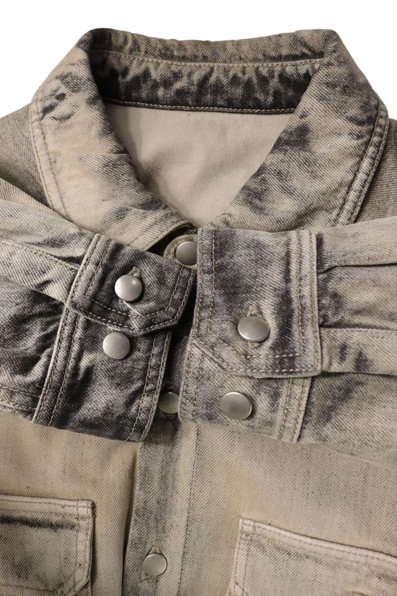Rick Owens Distressed Oversized Denim Shirt Size M