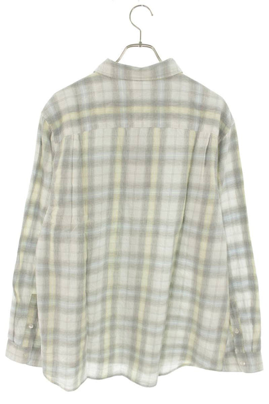 STUSSY Check Cotton Long Sleeve Shirt Multi Size L