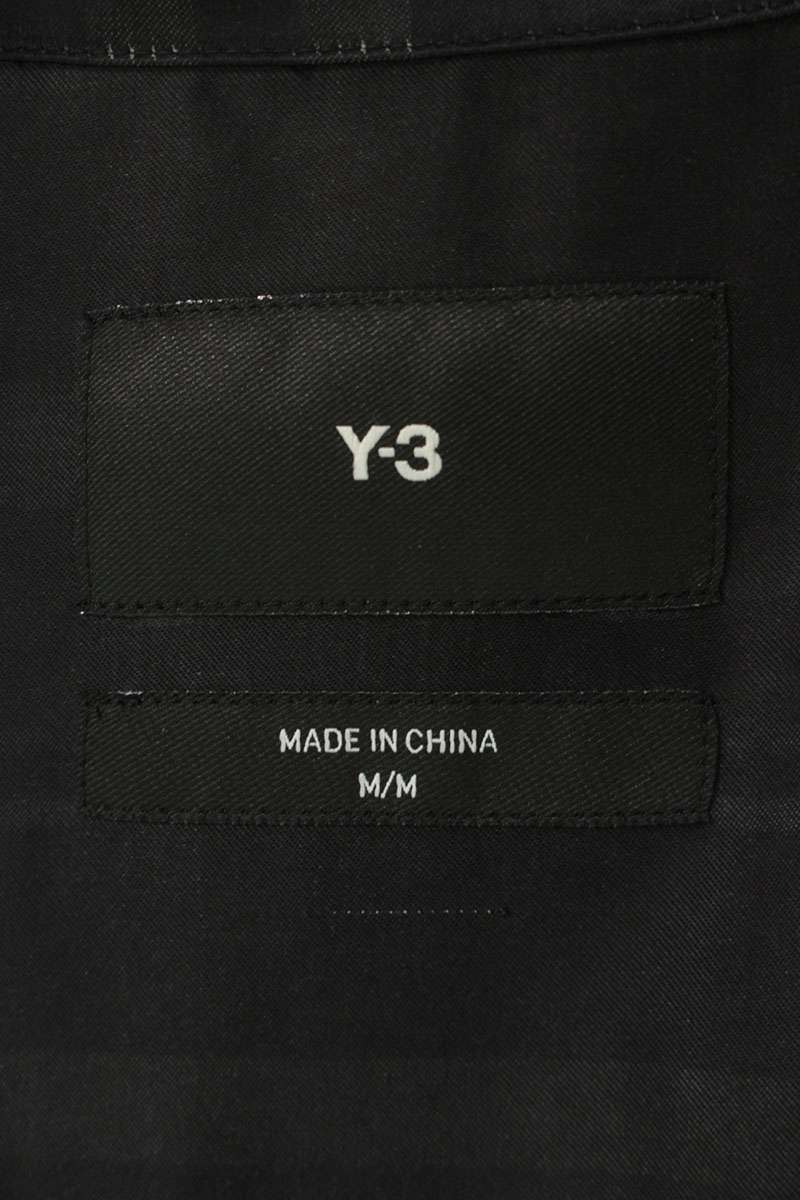 Y-3 3-Stripe Drape Cupro Long Sleeve Shirt Black Size M