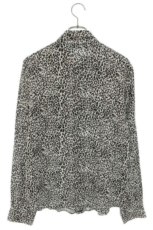 AMIRI Leopard Print Cotton Cashmere Long Sleeve Shirt Size XS