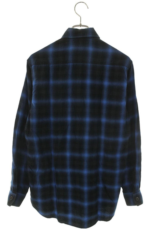 SAINT LAURENT PARIS Ombre Check Long Sleeve Shirt Multi Size S