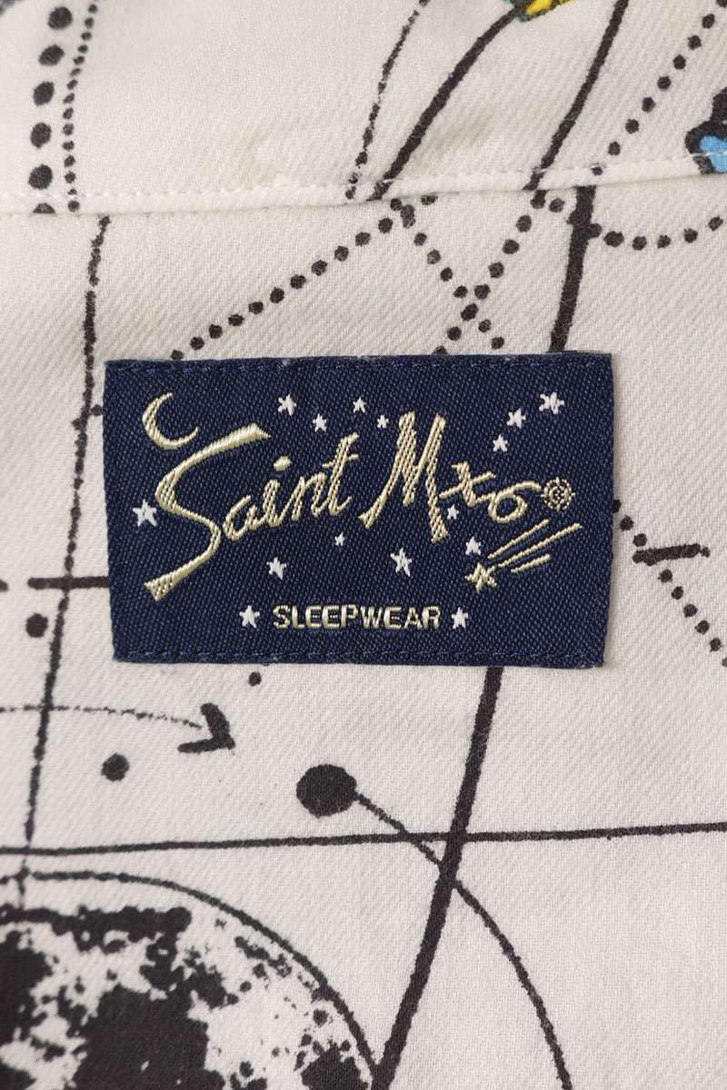 SAINT MICHAEL 23SS World Map Pajama Long Sleeve Shirt Multi Size XL