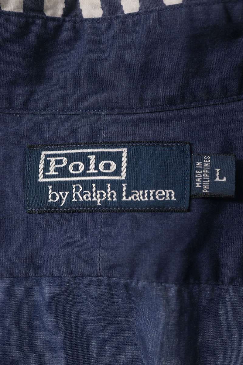Polo Ralph Lauren Cotton Paisley Long Sleeve Shirt Navy Size L