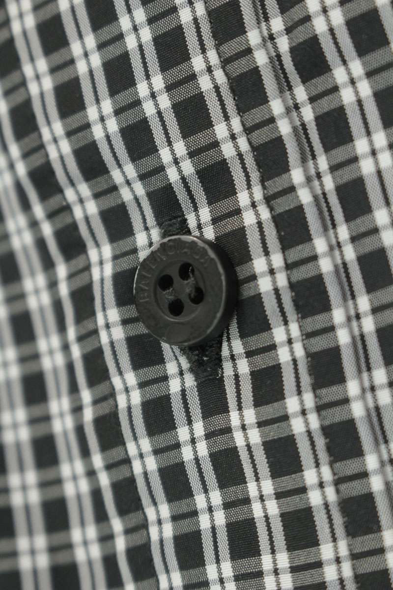 BALENCIAGA Sporty B Check Oversized Long Sleeve Shirt Black Size L
