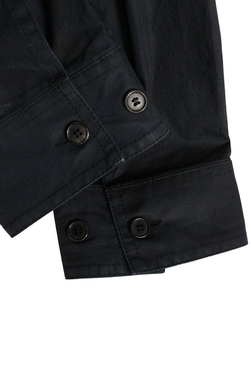 JUNG Side Zip Cotton Long Sleeve Shirt Black Size M