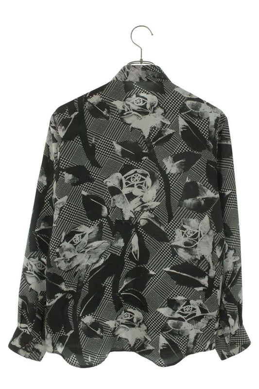 DIOR 20SS Logo Embroidered Silk AOP Long Sleeve Shirt Multi Size XXL