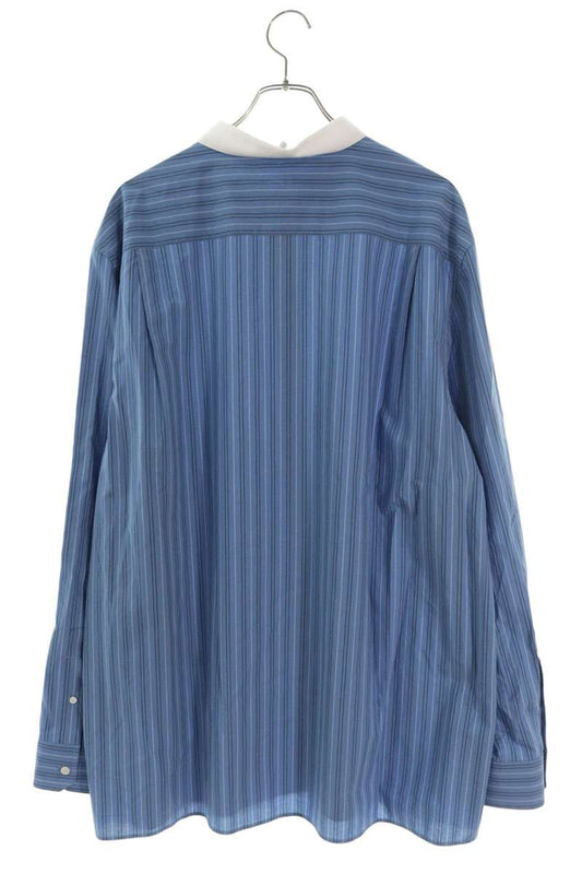 LOEWE Striped Anagram Long Sleeve Shirt Blue/White Size XS