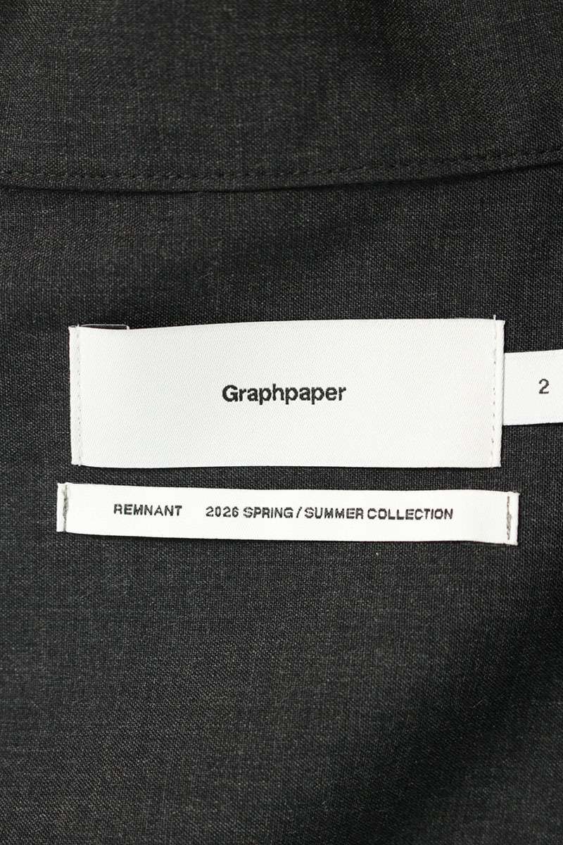 Graphpaper 26SS Wool Skipper Long Sleeve Shirt Gray Size M