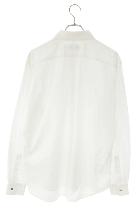 HERMES Cotton Long Sleeve Shirt White Size S