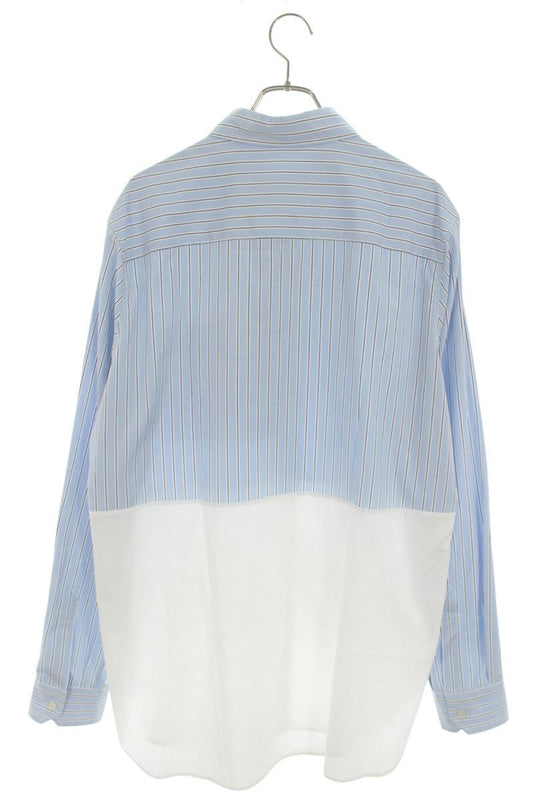 Plan C 25SS Stripe Poplin Shirt Blue/White Size L