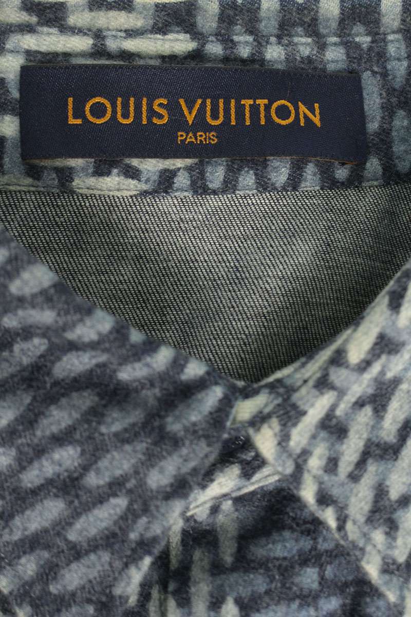 LOUISVUITTON 20AW Monogram Wave Damier Flannel Shirt Size L