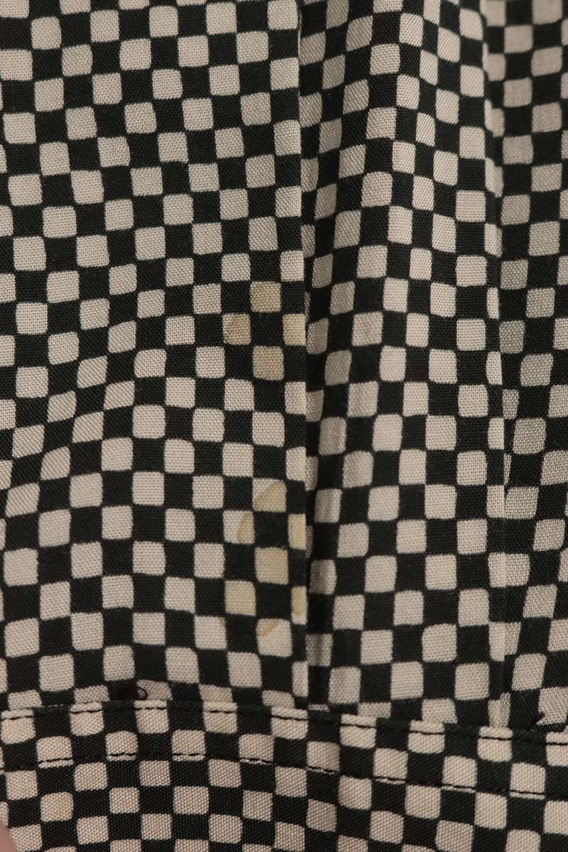 CELINE Check Rayon Shirt Black/White Size XXL