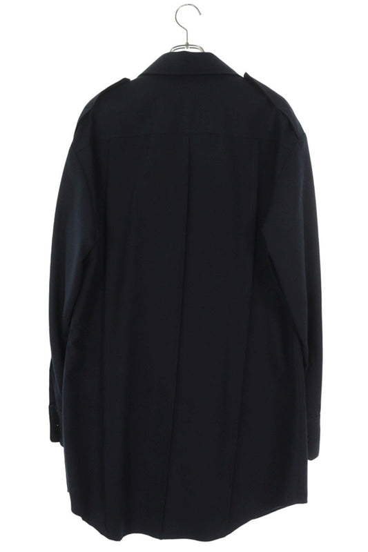RAF SIMONS Navy Oversized 2-Pocket Wool Shirt Size 46