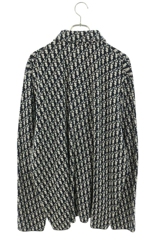 DIOR Gray Oblique All-Over Knit Sweater Size XXXL