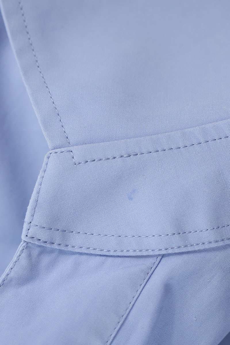 GUCCI 25SS Embossed Logo Skipper Long Sleeve Shirt Light Blue Size S