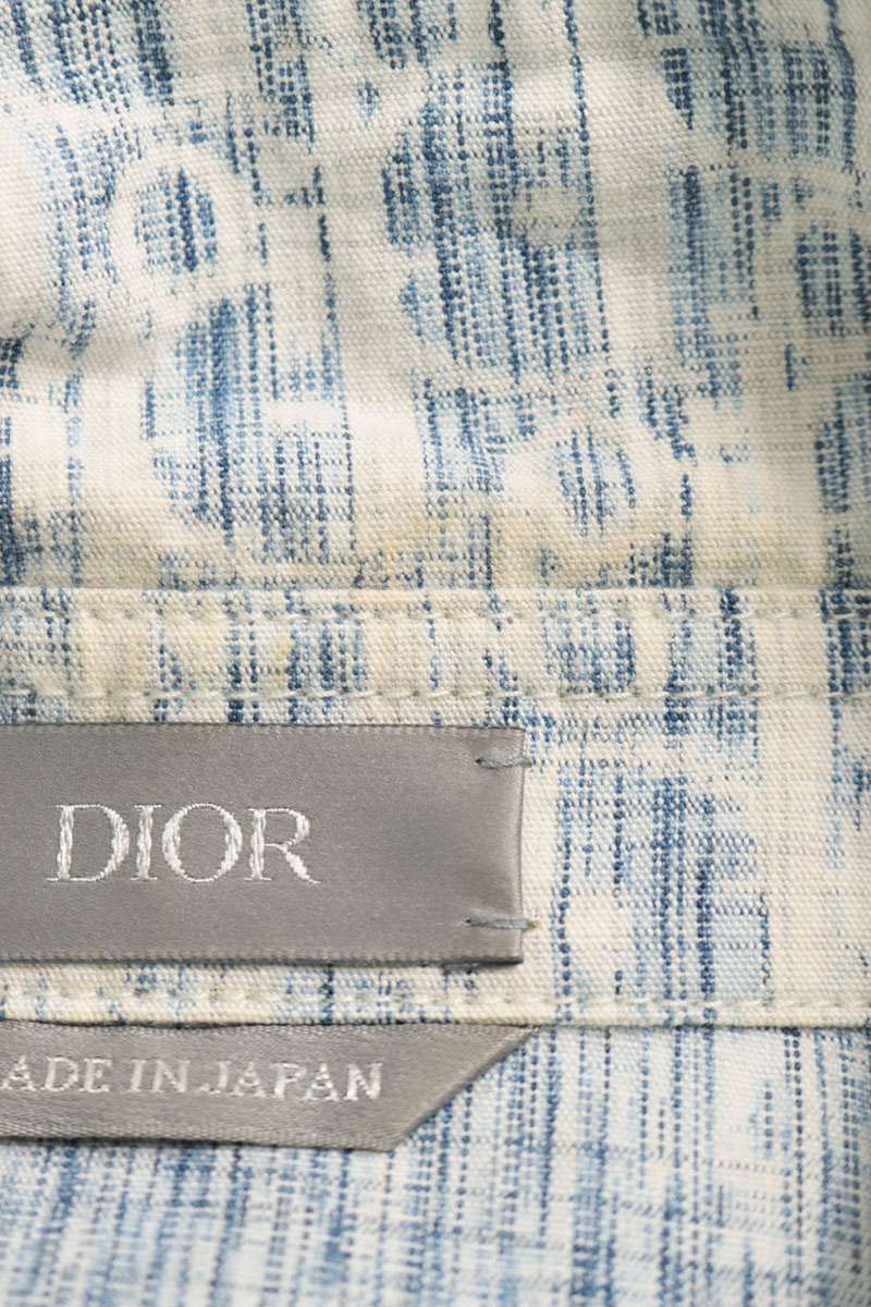 DIOR 20AW Oblique Denim Long Sleeve Shirt Multi Size XXS