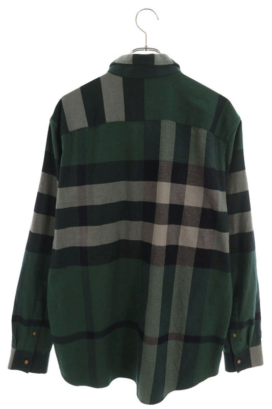 Burberry 25AW Check Flannel Long Sleeve Shirt Green Size L