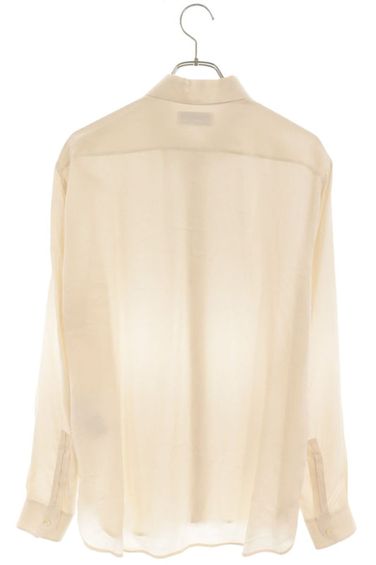 SAINT LAURENT PARIS Shell Button Cupro Shirt Size XXL