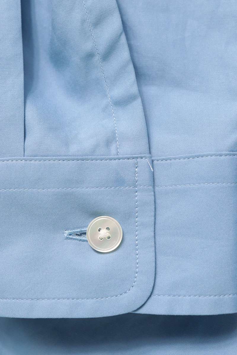 AURALEE Finx Twill Big Cotton Shirt Blue Size 5