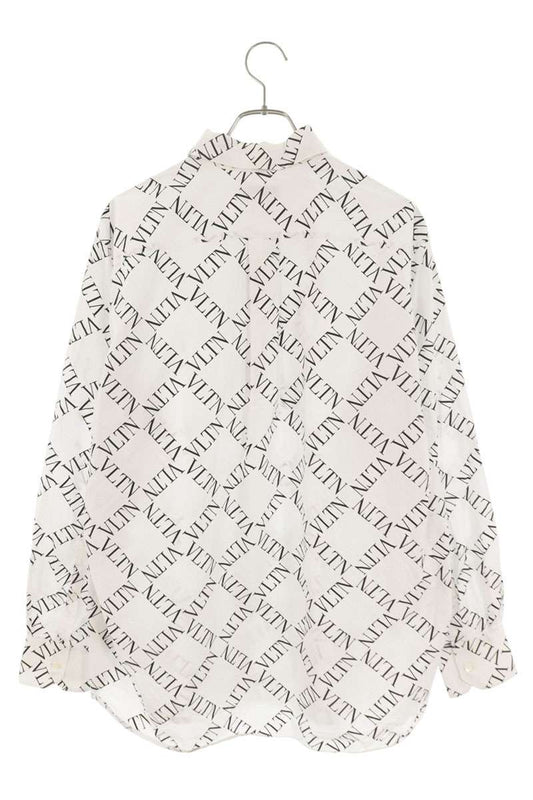 VALENTINO VLTN All-Over Print Long Shirt White Size XL