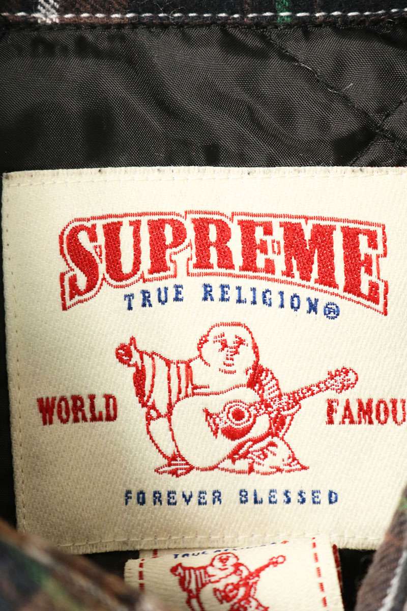 SUPREME 25AW Quilted Lined Plaid Flannel Shirt Size L